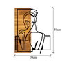 Wallity Woman Posture - Escultura de pared en Negro y Nogal Claro